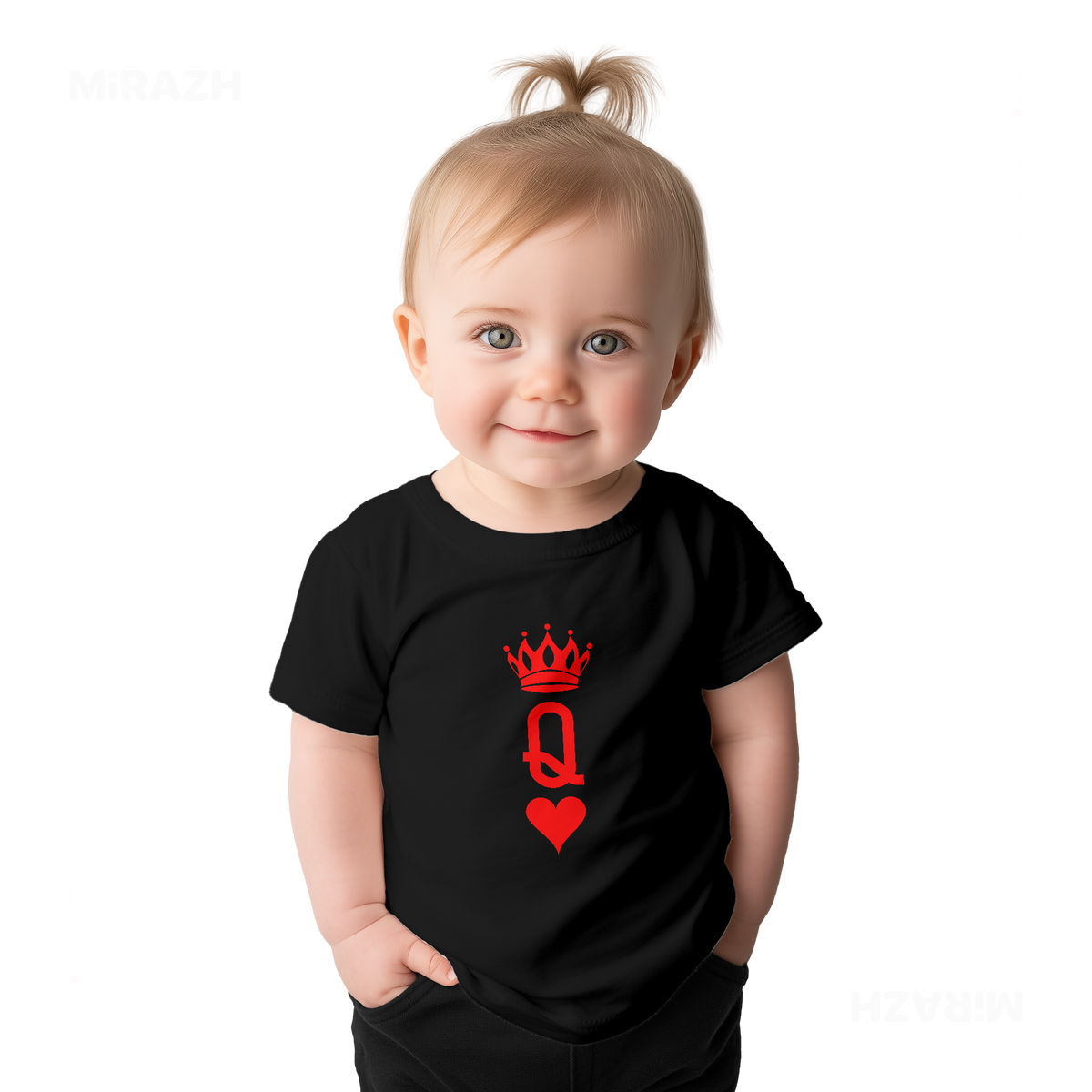 QueenOfHearts Baby T Shirt 02 Black