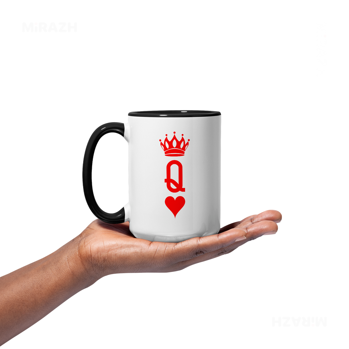 QueenOfHearts Ceramic Mug 03 White Black