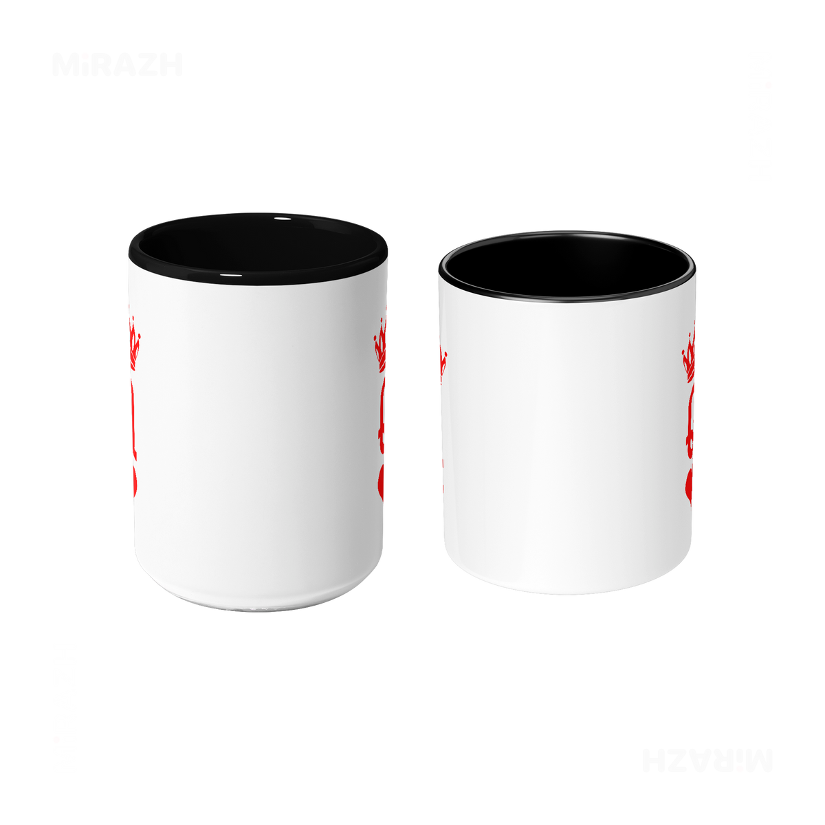 QueenOfHearts Ceramic Mug 09 White Black