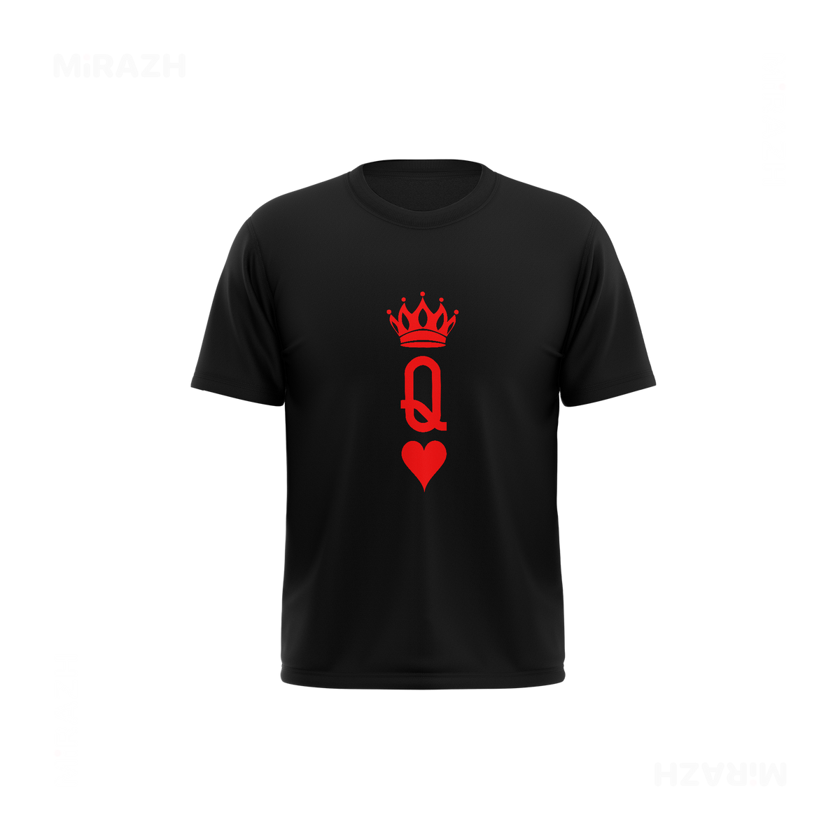QueenOfHearts Couple T Shirt 03 Black