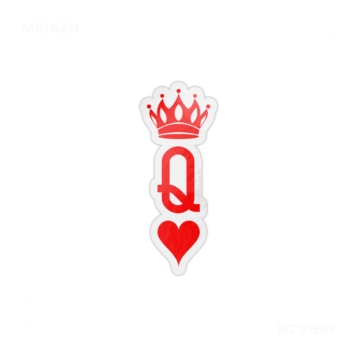 QueenOfHearts Die Cut Magnet 01