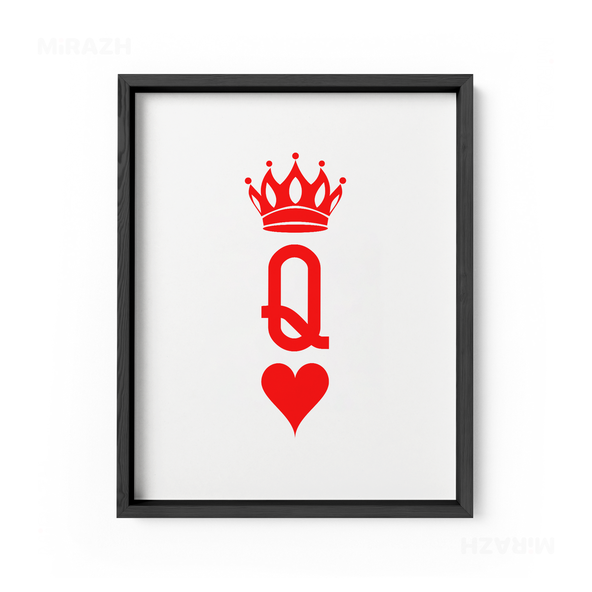 QueenOfHearts Framed Poster 01 Black Wood