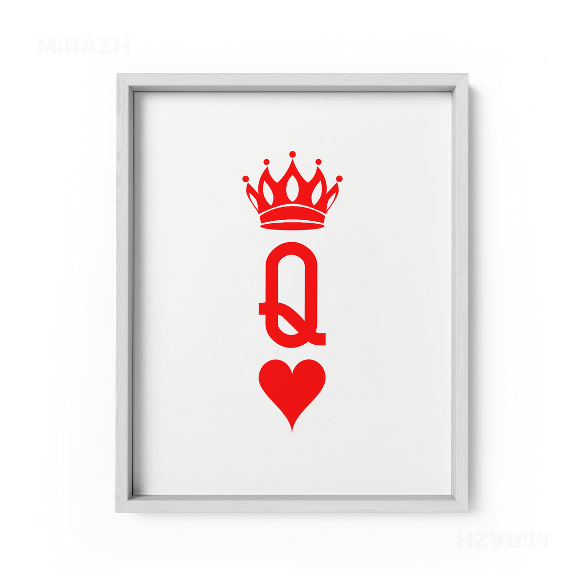 QueenOfHearts Framed Poster 01 White Wood