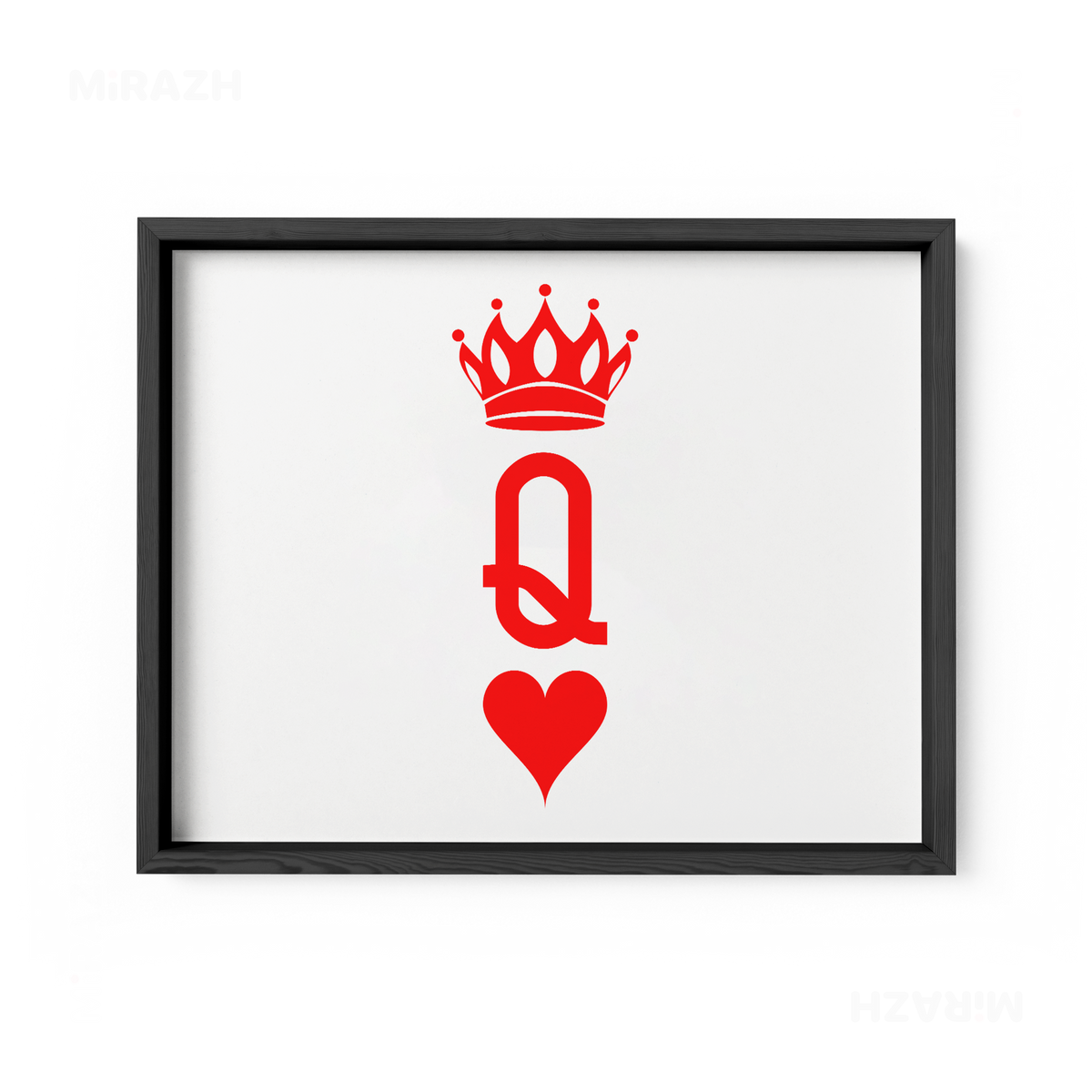 QueenOfHearts Framed Poster 03 Black Wood