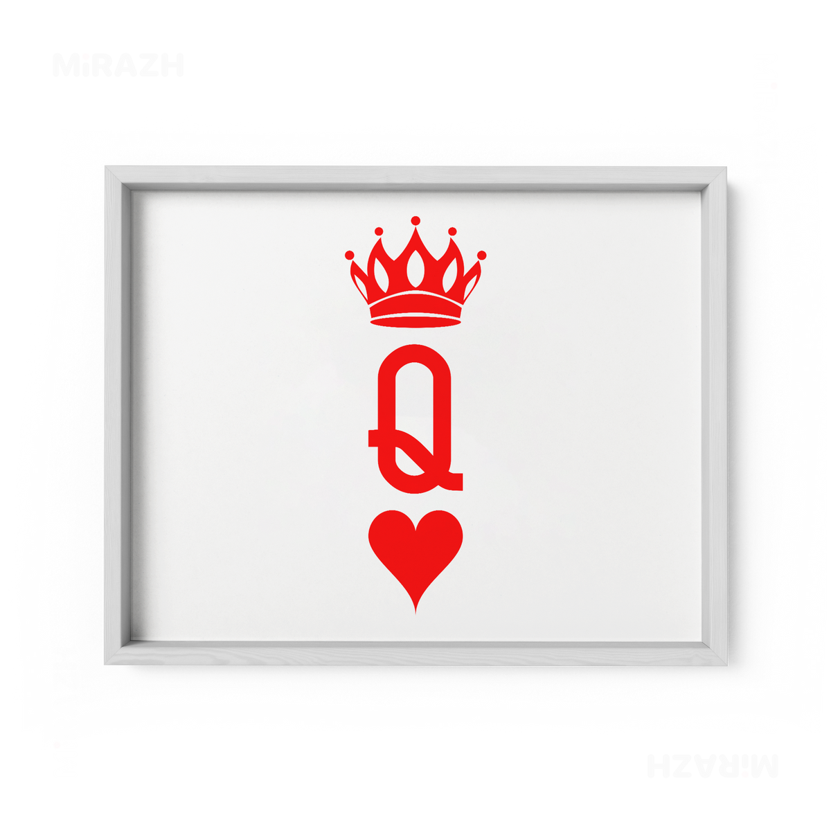 QueenOfHearts Framed Poster 03 White Wood