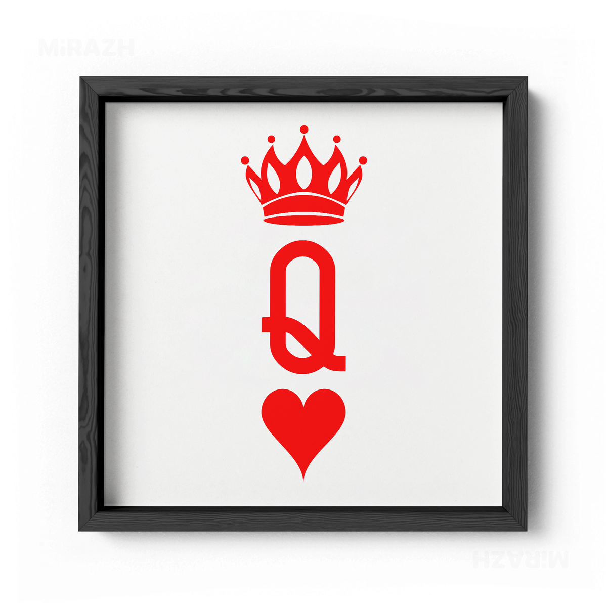 QueenOfHearts Framed Poster 04 Black Wood