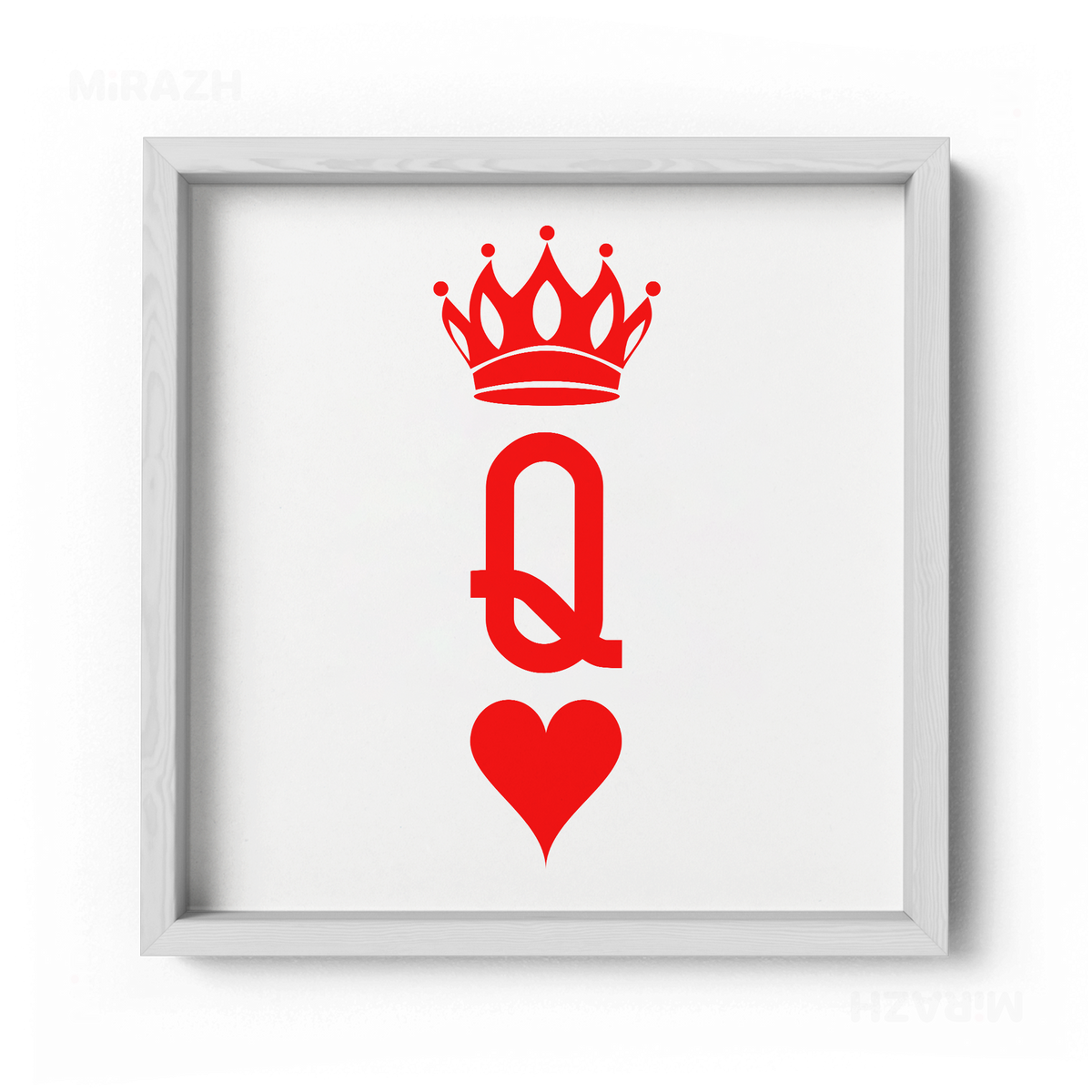 QueenOfHearts Framed Poster 04 White Wood