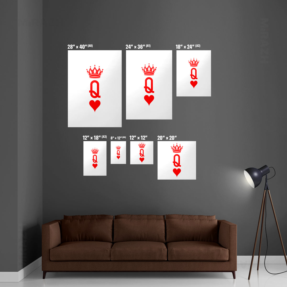 QueenOfHearts Framed Poster 05 Black Aluminum