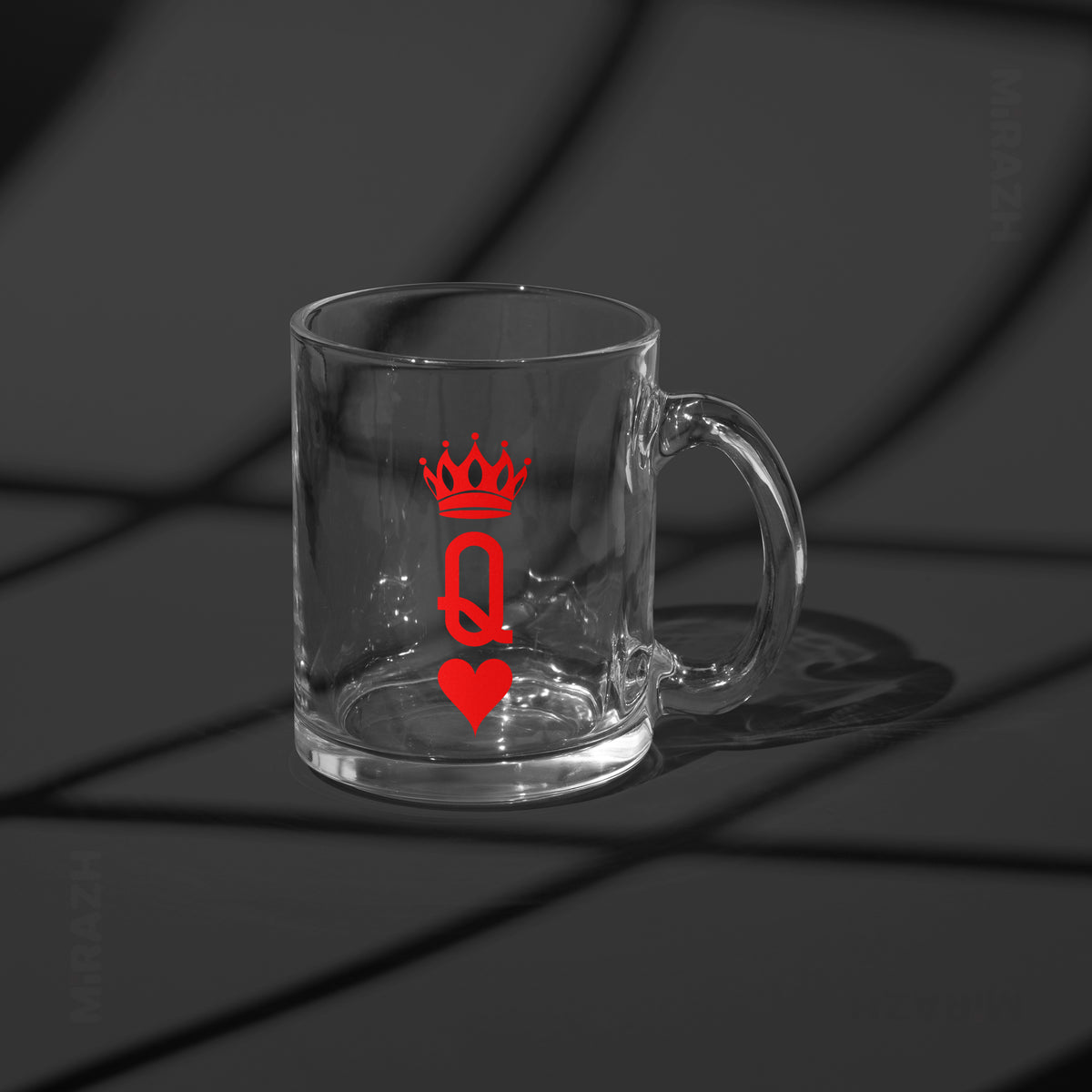 QueenOfHearts Glass Mug 03