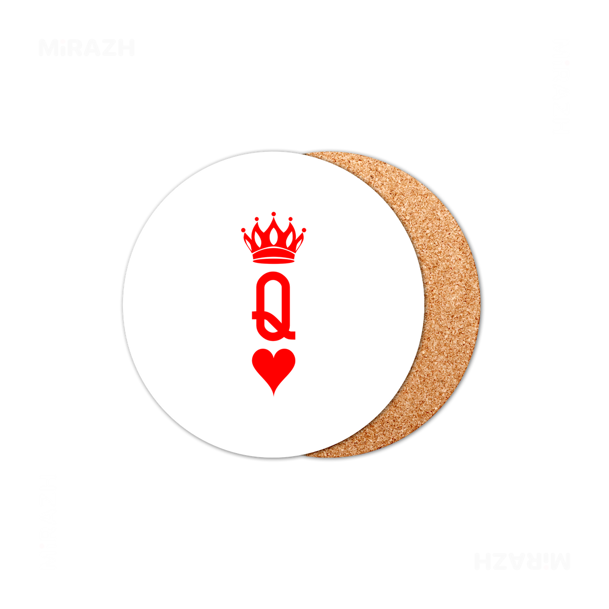 QueenOfHearts High Gloss Coaster 01 Round