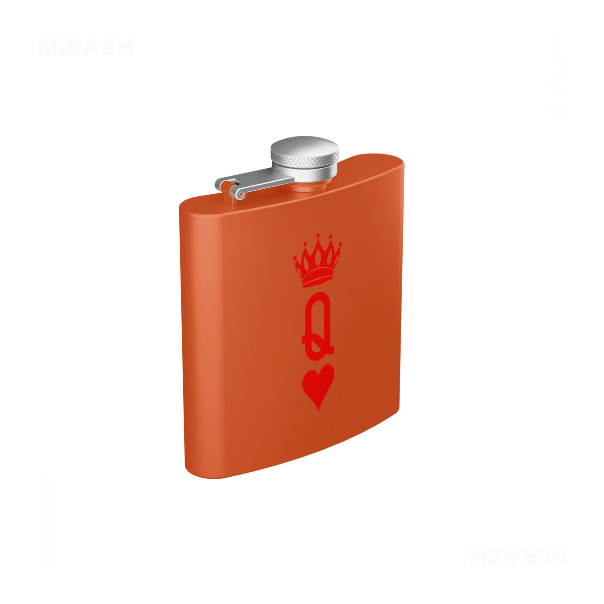 QueenOfHearts Hip Flasks 03 Orange