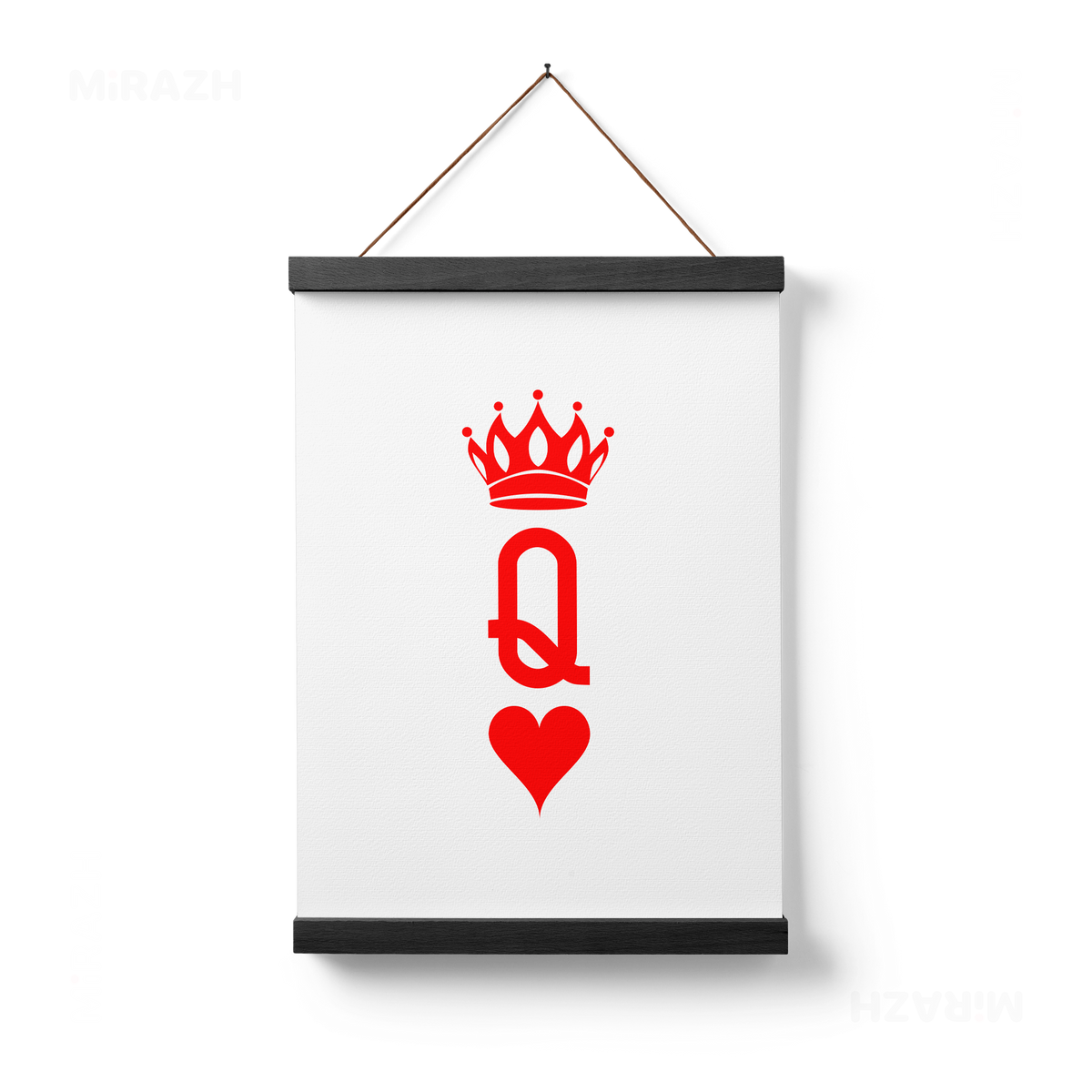 QueenOfHearts Magnetic Hanger Poster 01 Black Wood
