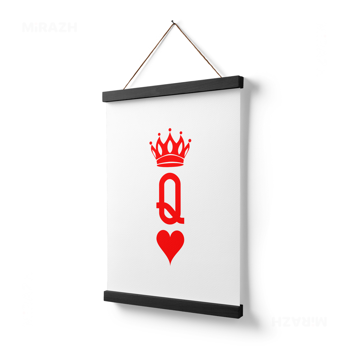 QueenOfHearts Magnetic Hanger Poster 03 Black Wood