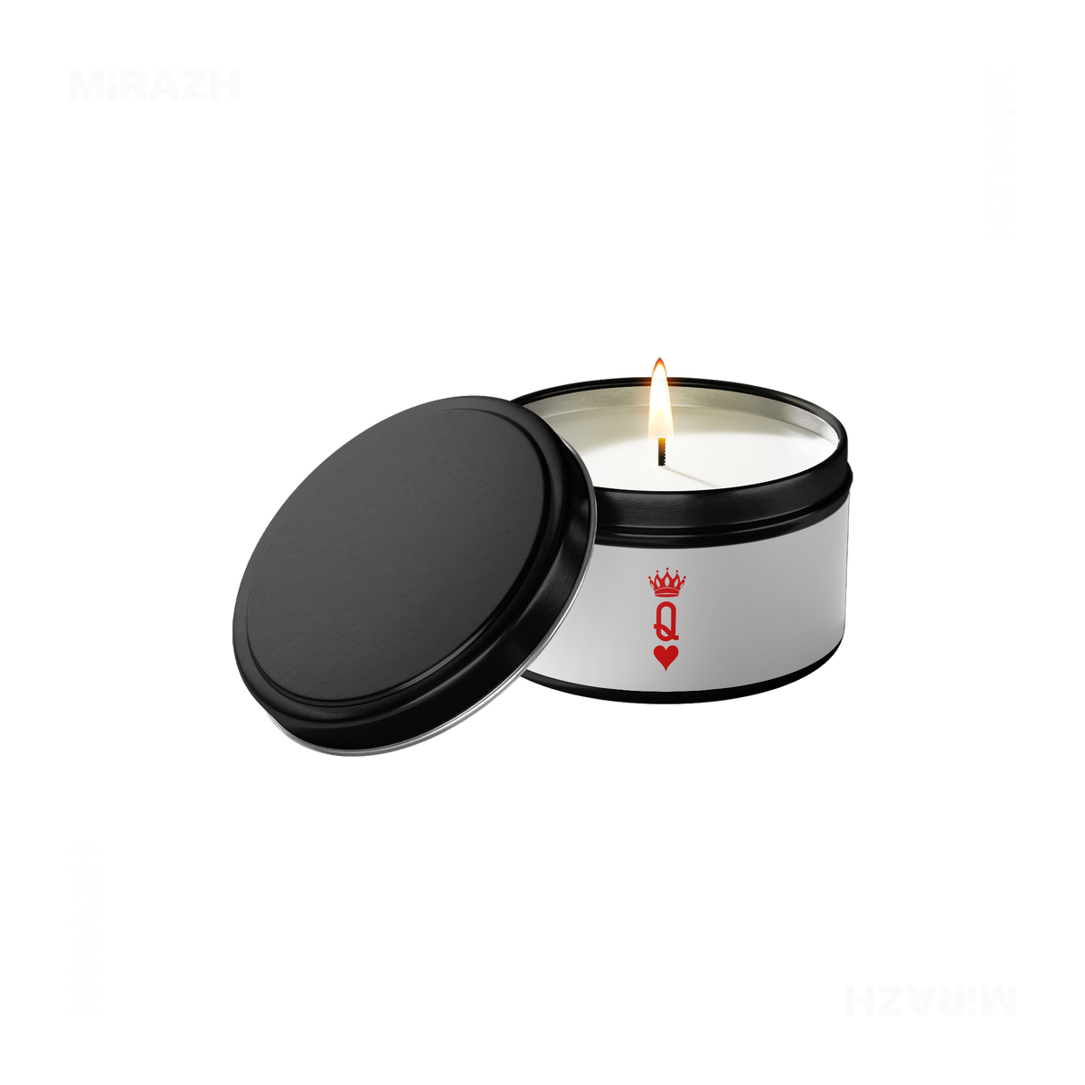 QueenOfHearts Tin Candle 01 Black