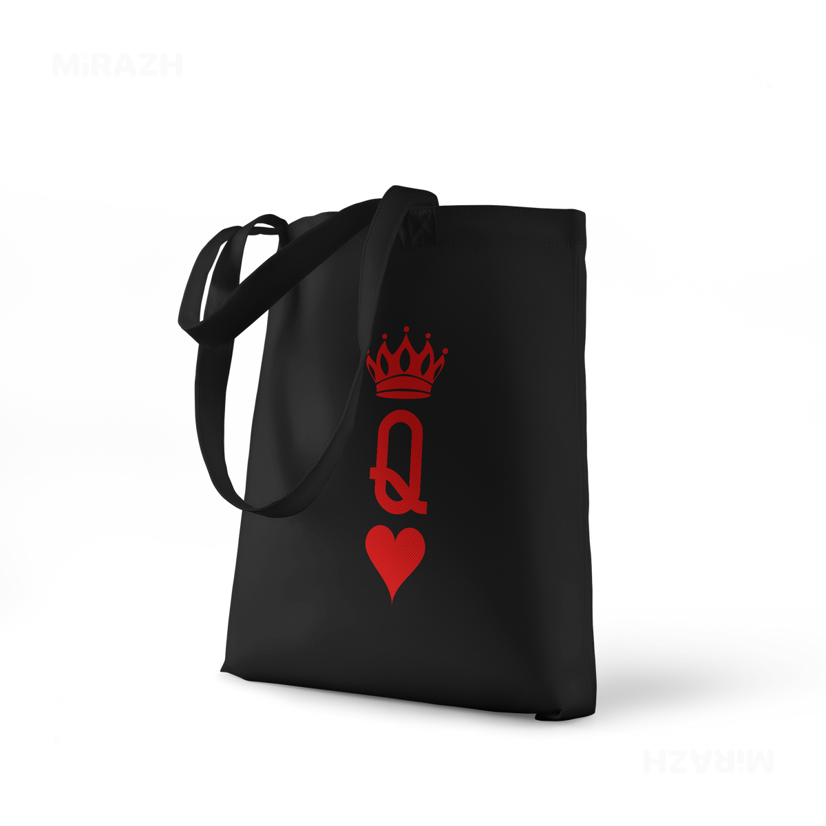 QueenOfHearts Tote Bags 01 Black