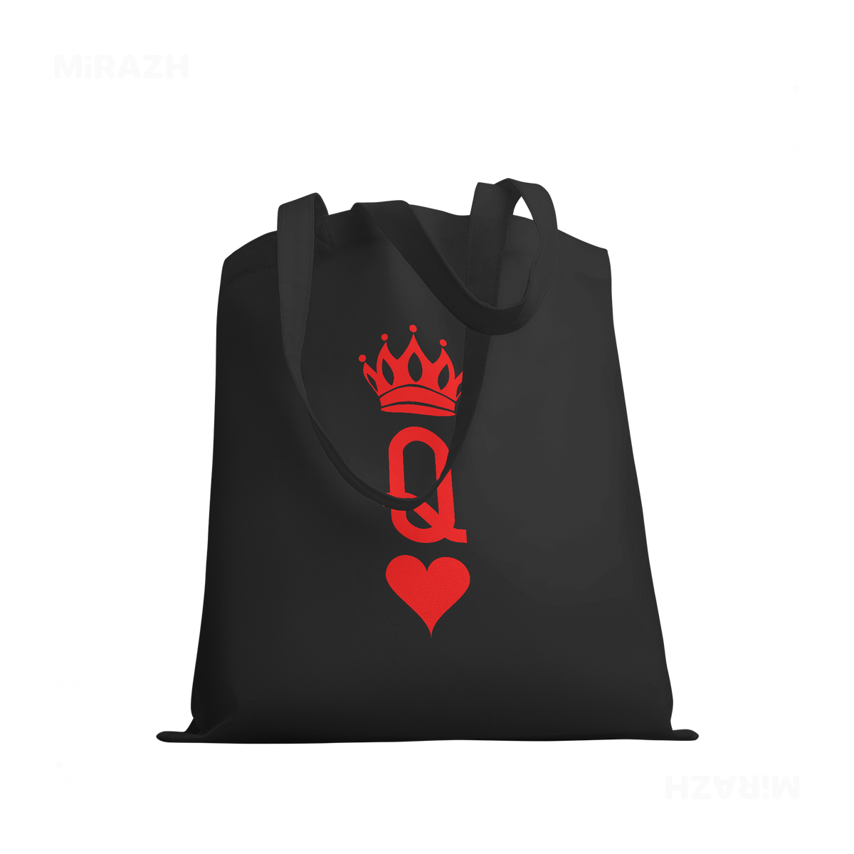 QueenOfHearts Tote Bags 03 Black