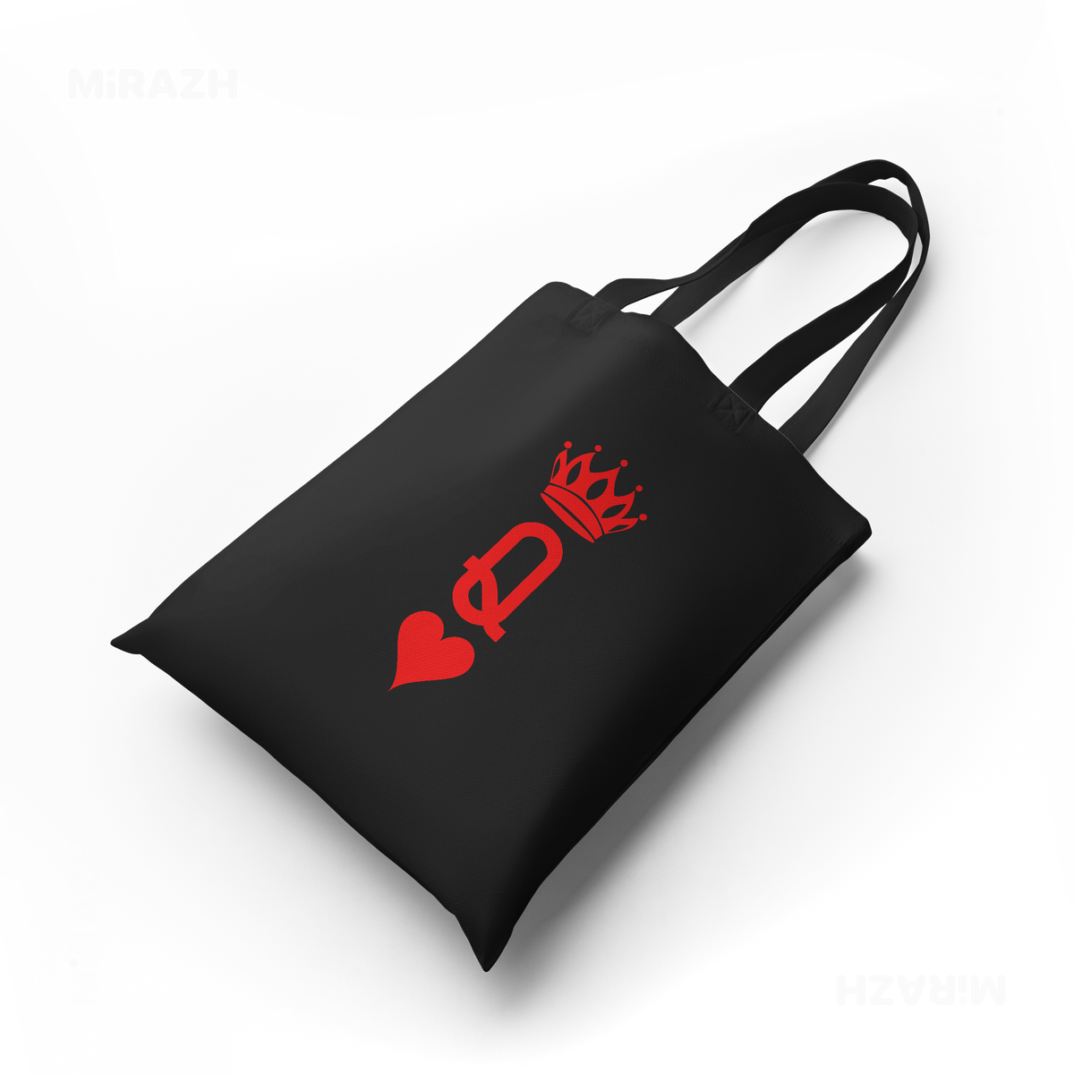 QueenOfHearts Tote Bags 04 Black