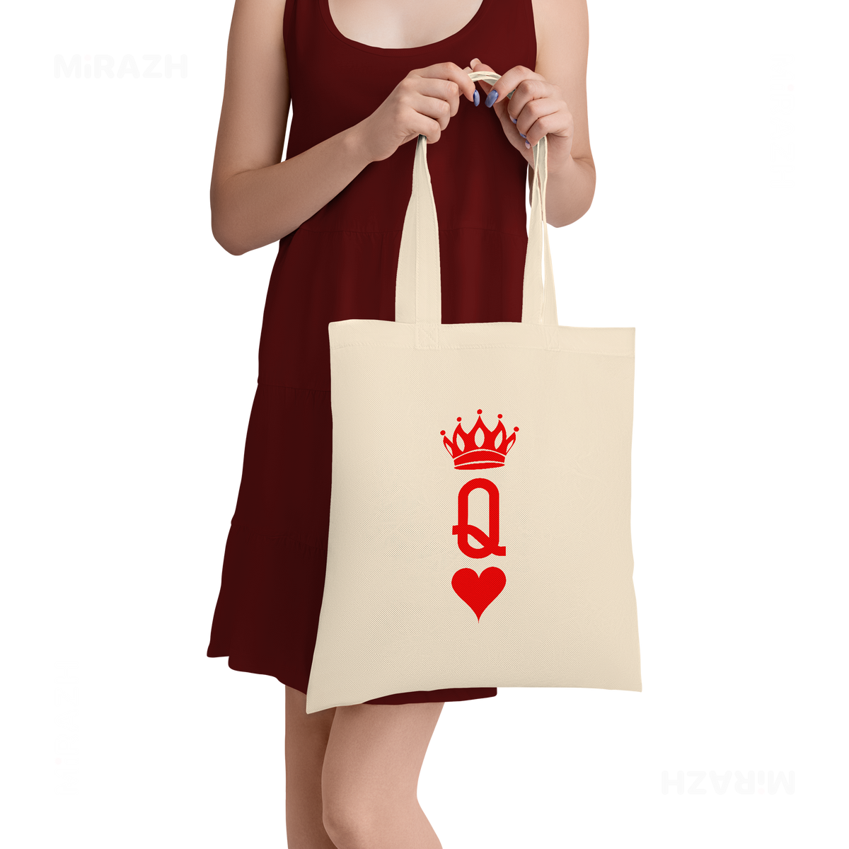 QueenOfHearts Tote Bags 05 Natural