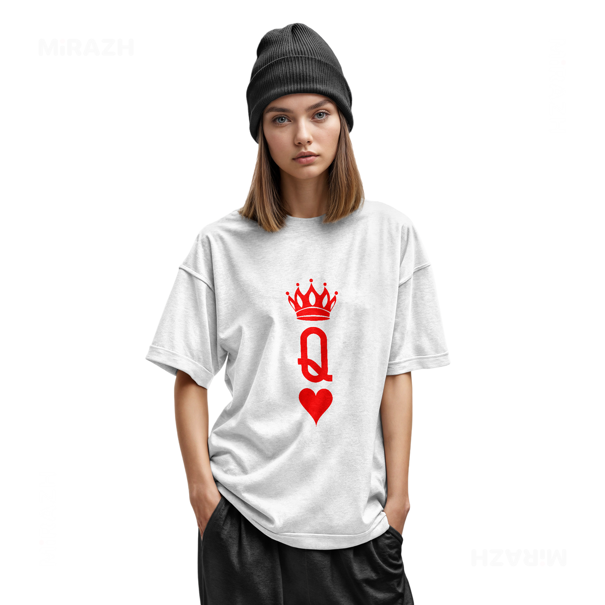 QueenOfHearts Youth T Shirt 02 White