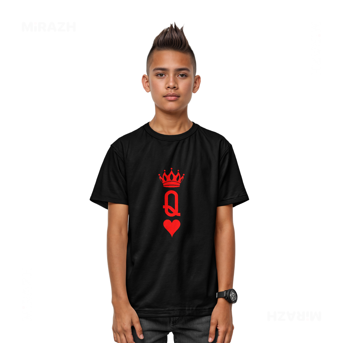 QueenOfHearts Youth T Shirt 03 Black
