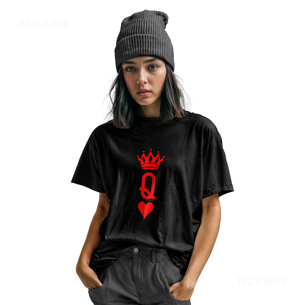 QueenOfHearts Youth T Shirt 04 Black