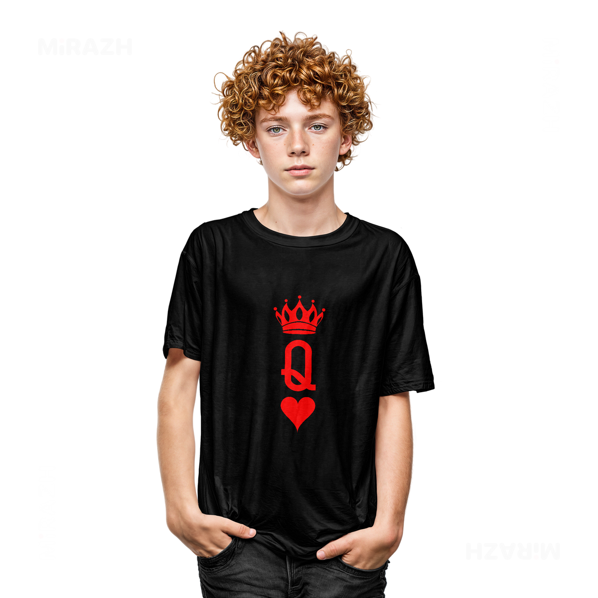 QueenOfHearts Youth T Shirt 05 Black