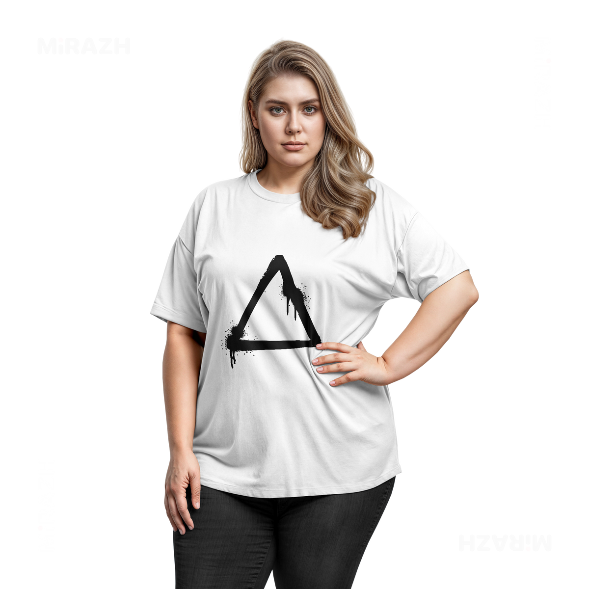 RisingTriangle Adult T Shirt 03 White