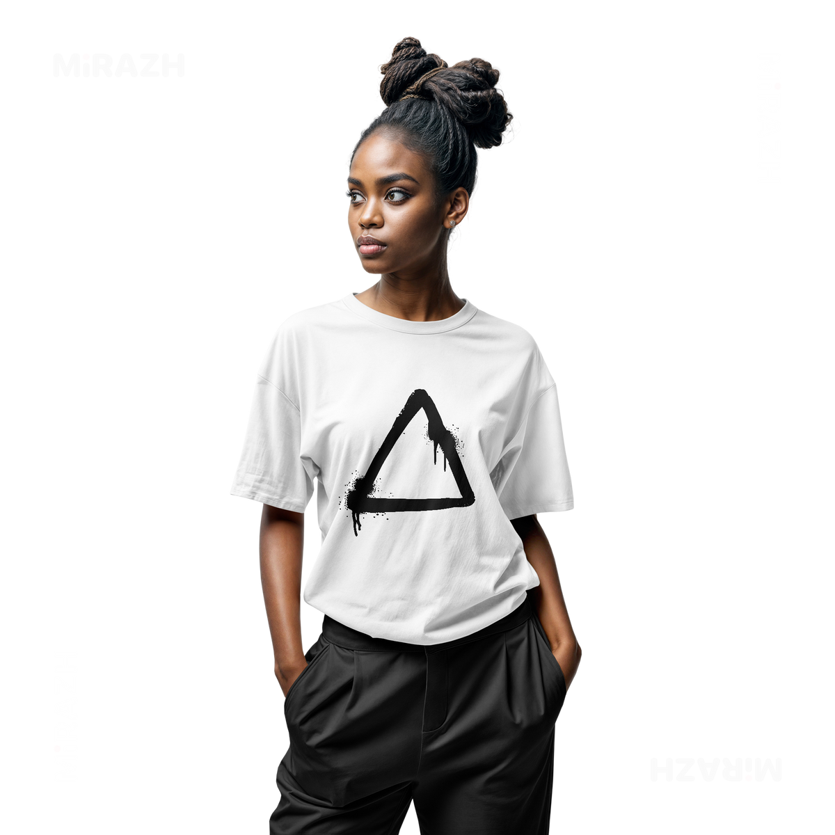 RisingTriangle Adult T Shirt 04 White
