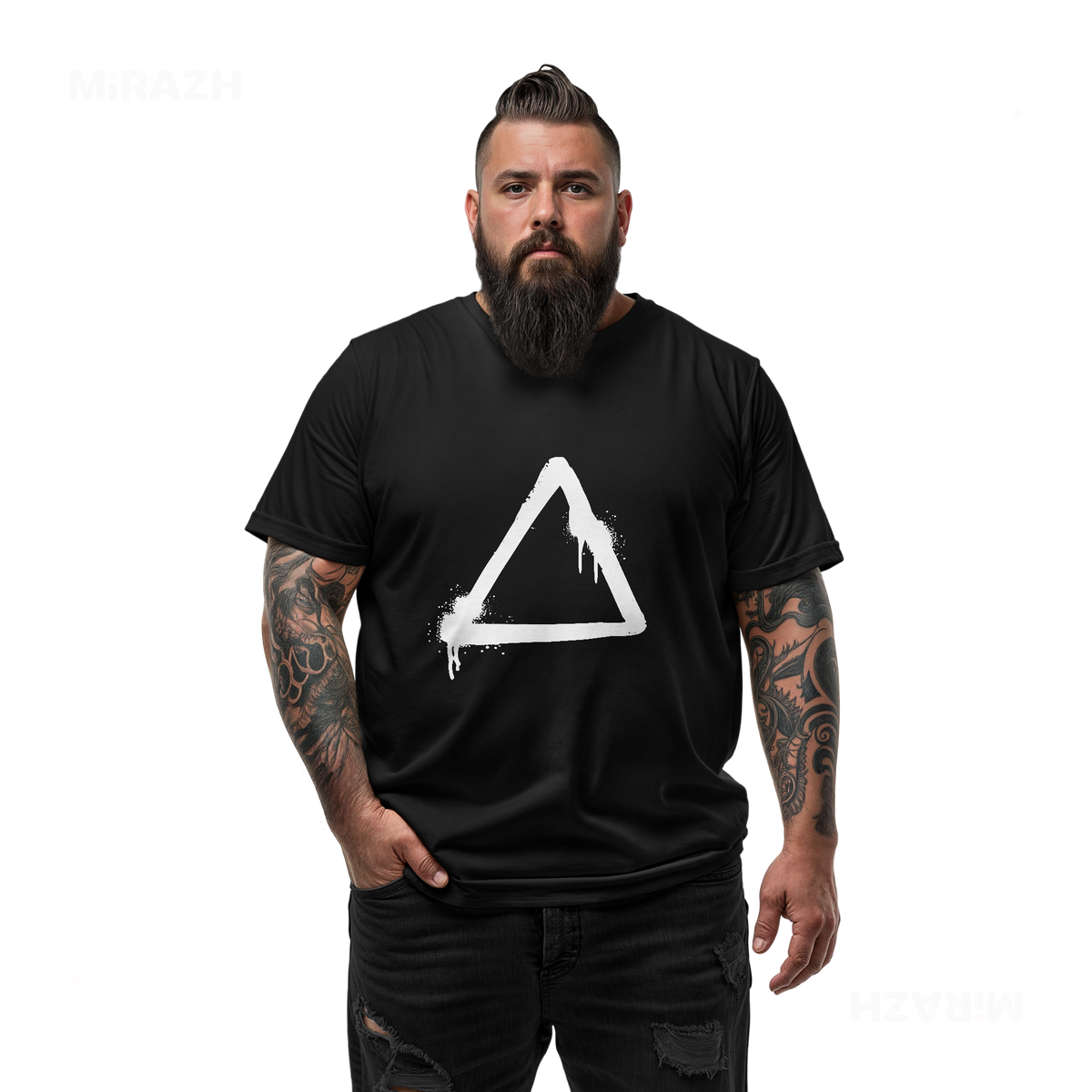 RisingTriangle Adult T Shirt 05 Black