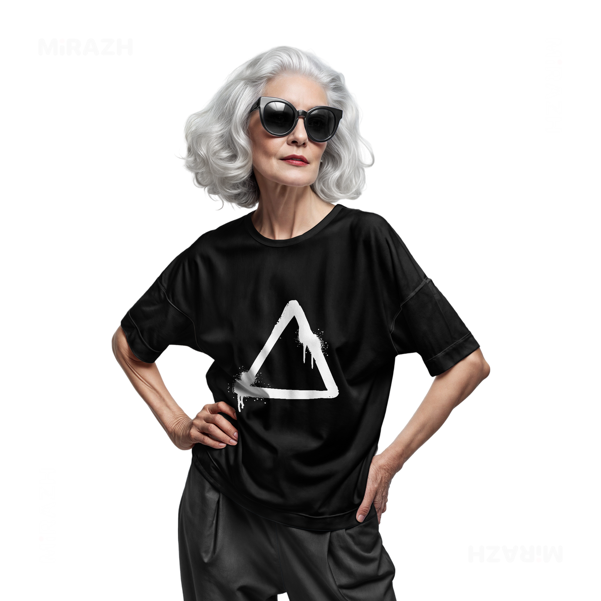 RisingTriangle Adult T Shirt 07 Black