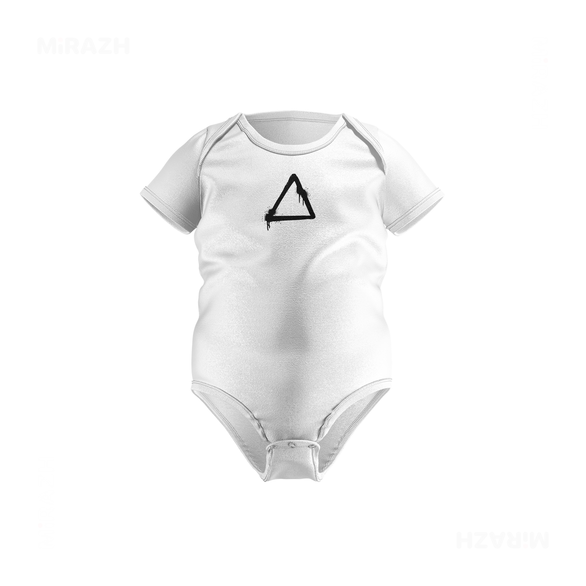 RisingTriangle Baby Onesies 01 White