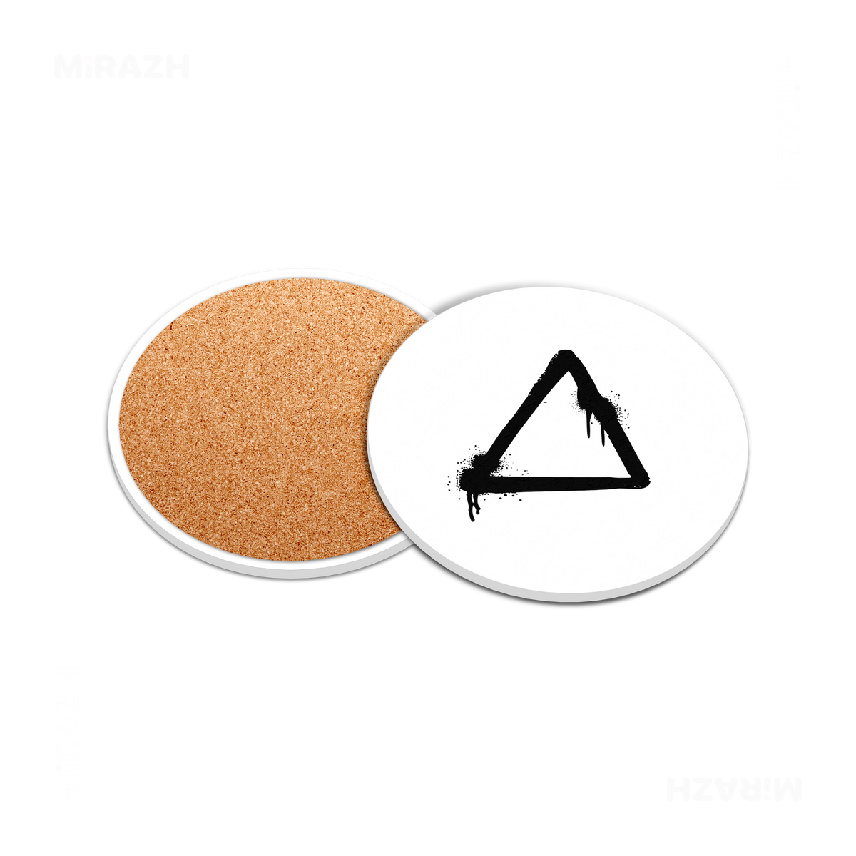 RisingTriangle Ceramic Coaster 05 Round