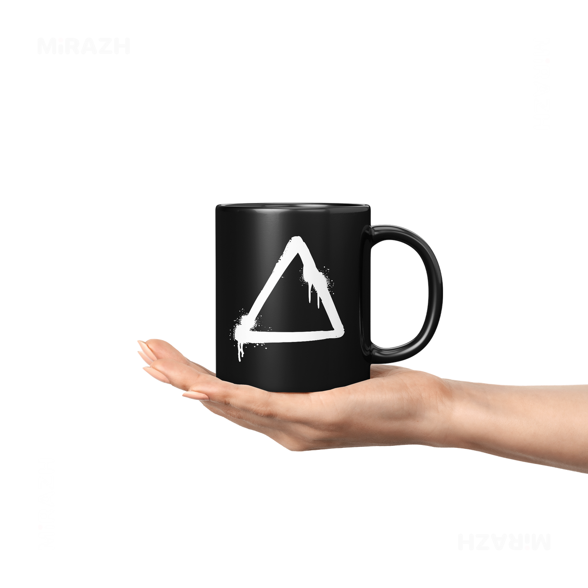 RisingTriangle Ceramic Mug 04 Black