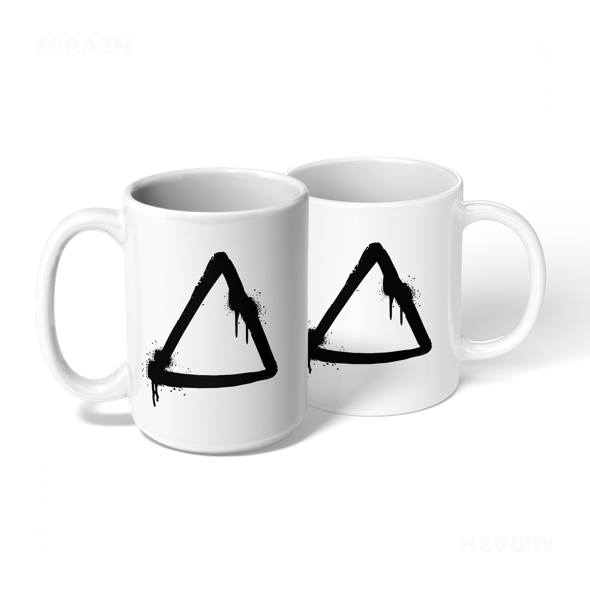 RisingTriangle Ceramic Mug 08 White