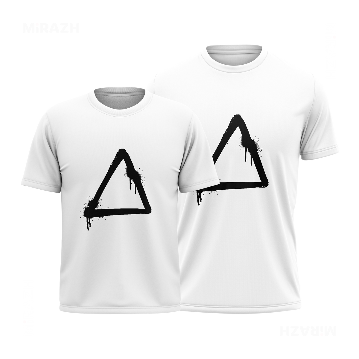 RisingTriangle Couple T Shirt 01 White