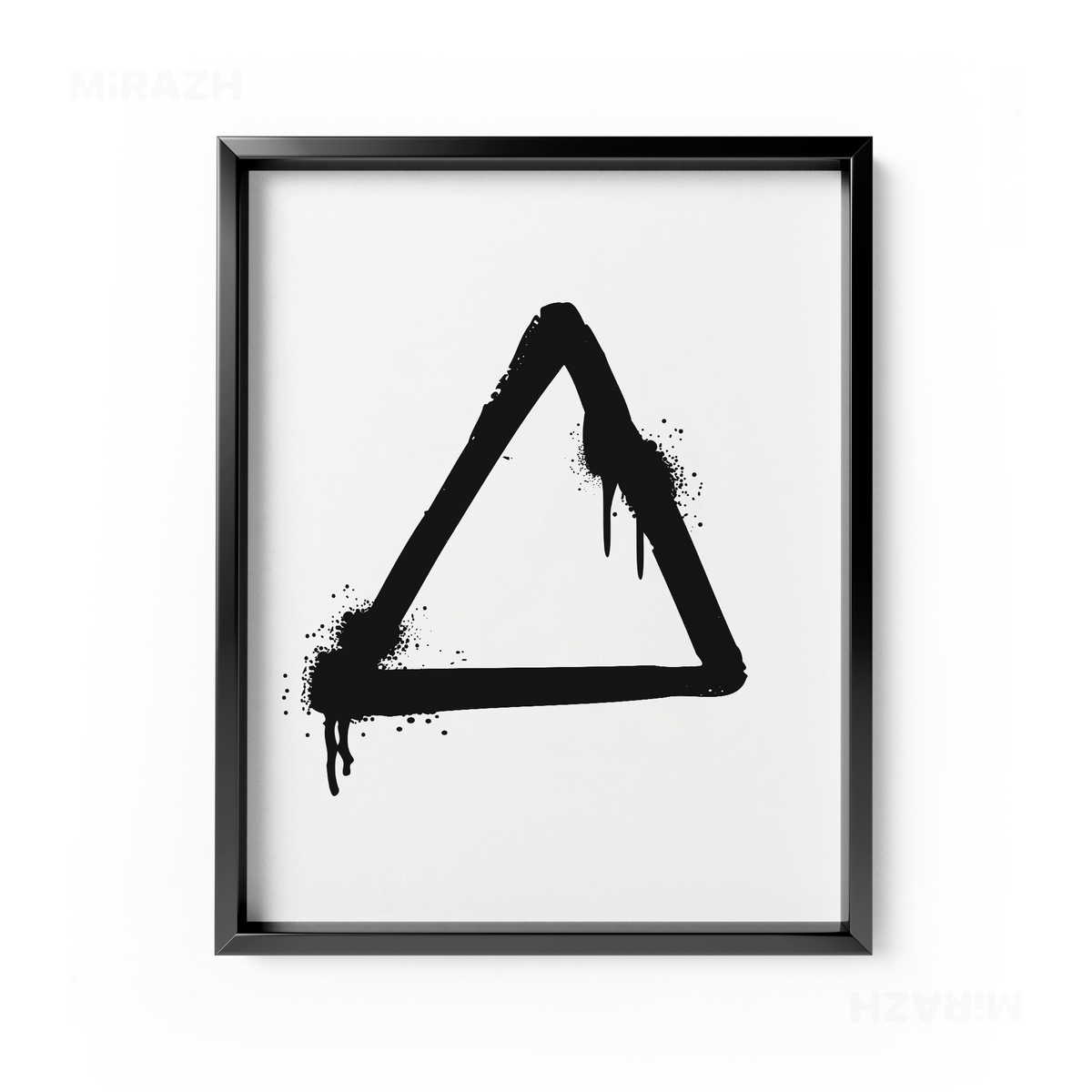 RisingTriangle Framed Poster 01 Black Aluminum