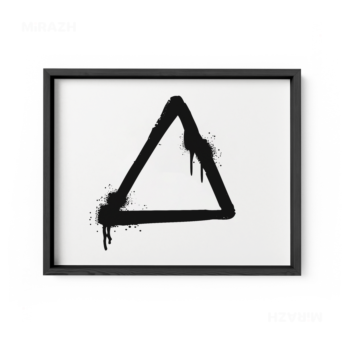 RisingTriangle Framed Poster 03 Black Wood