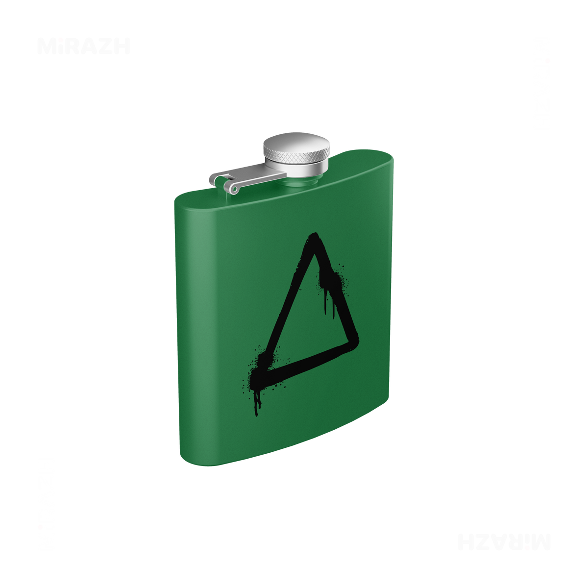 RisingTriangle Hip Flasks 03 Green