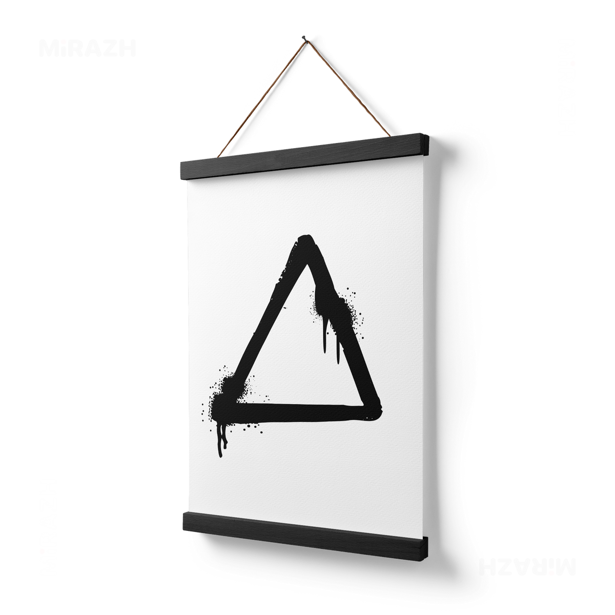 RisingTriangle Magnetic Hanger Poster 03 Black Wood