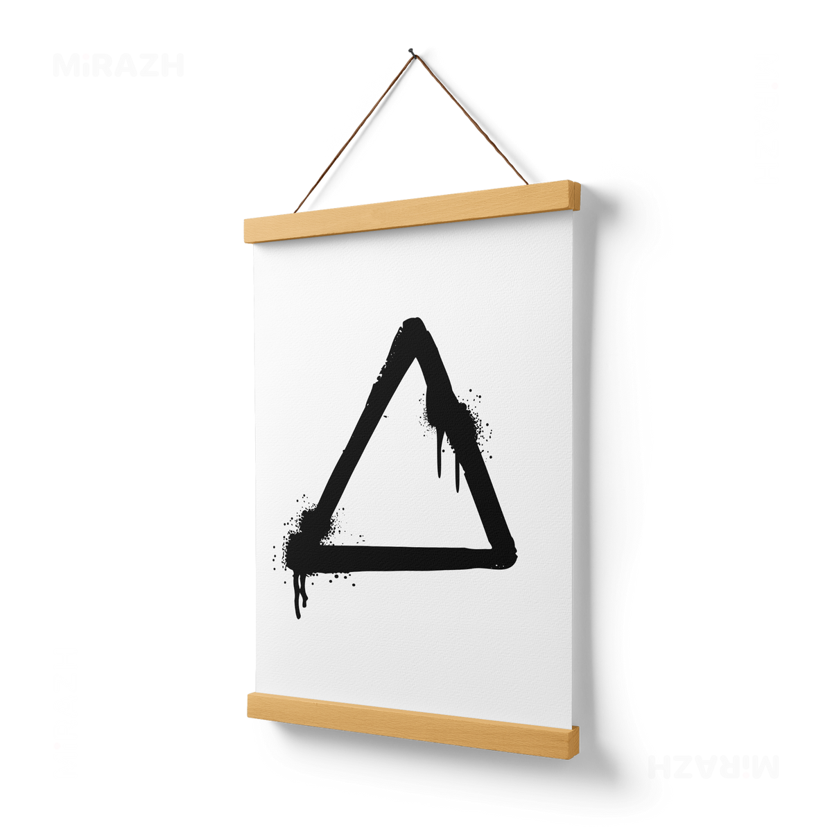 RisingTriangle Magnetic Hanger Poster 03 Natural Wood