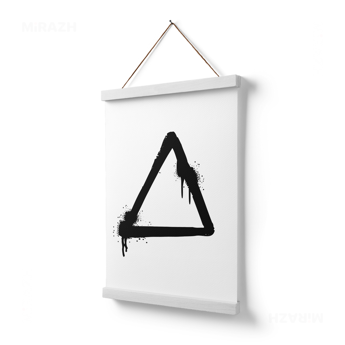 RisingTriangle Magnetic Hanger Poster 03 White Wood
