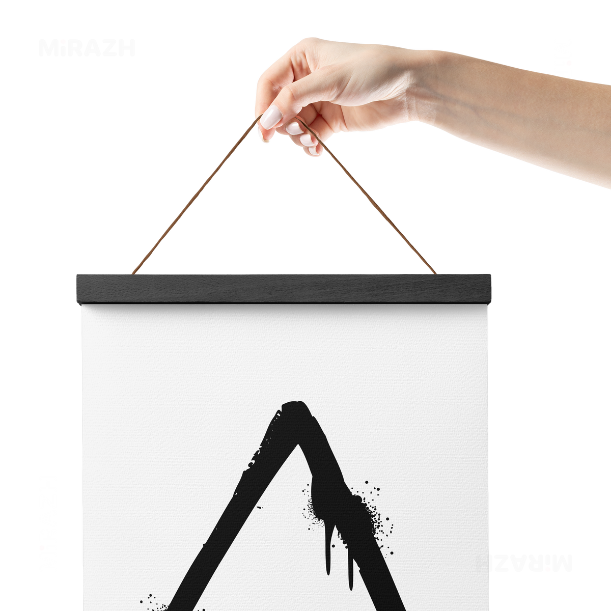 RisingTriangle Magnetic Hanger Poster 05 Black Wood