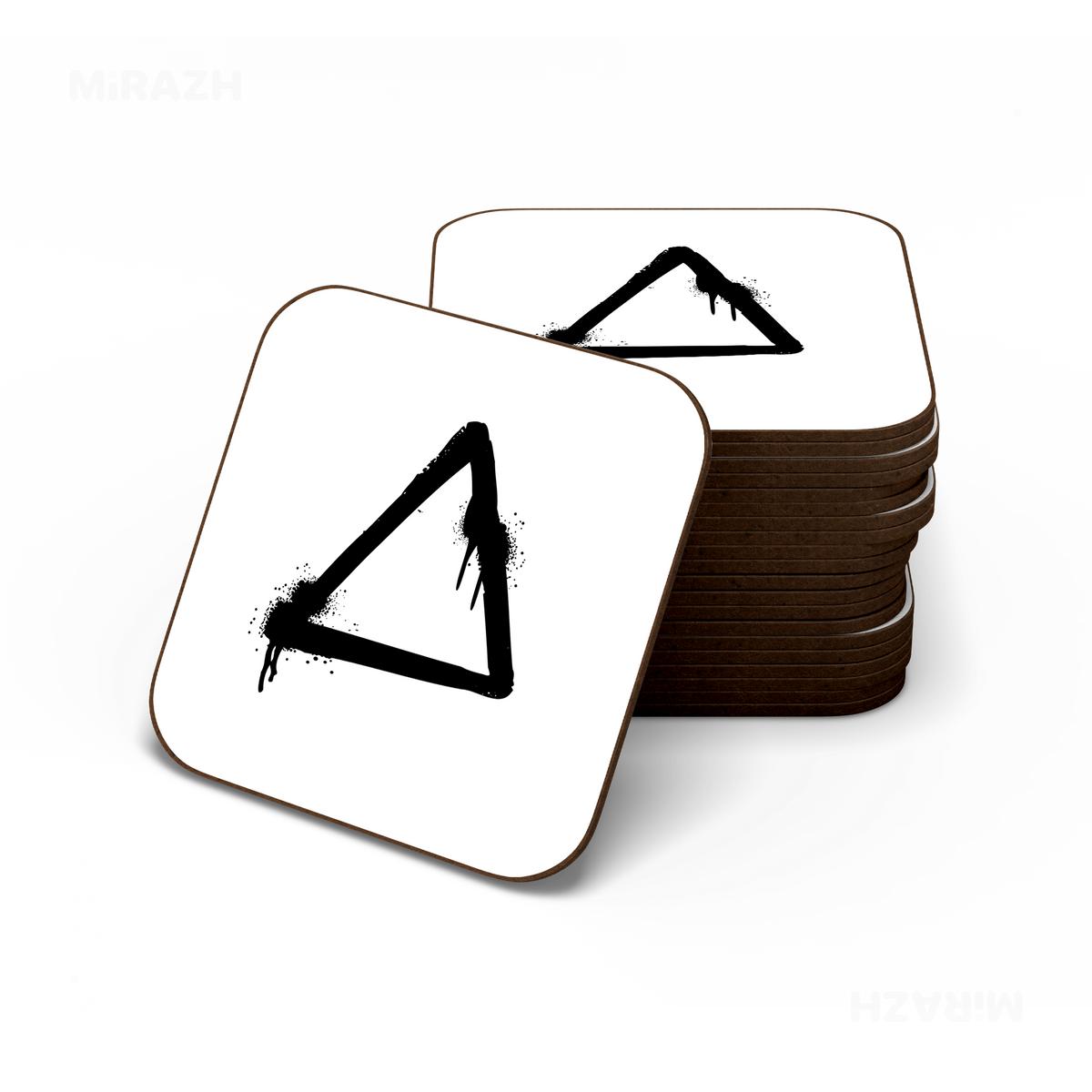 RisingTriangle Semi Glossy Coaster 06