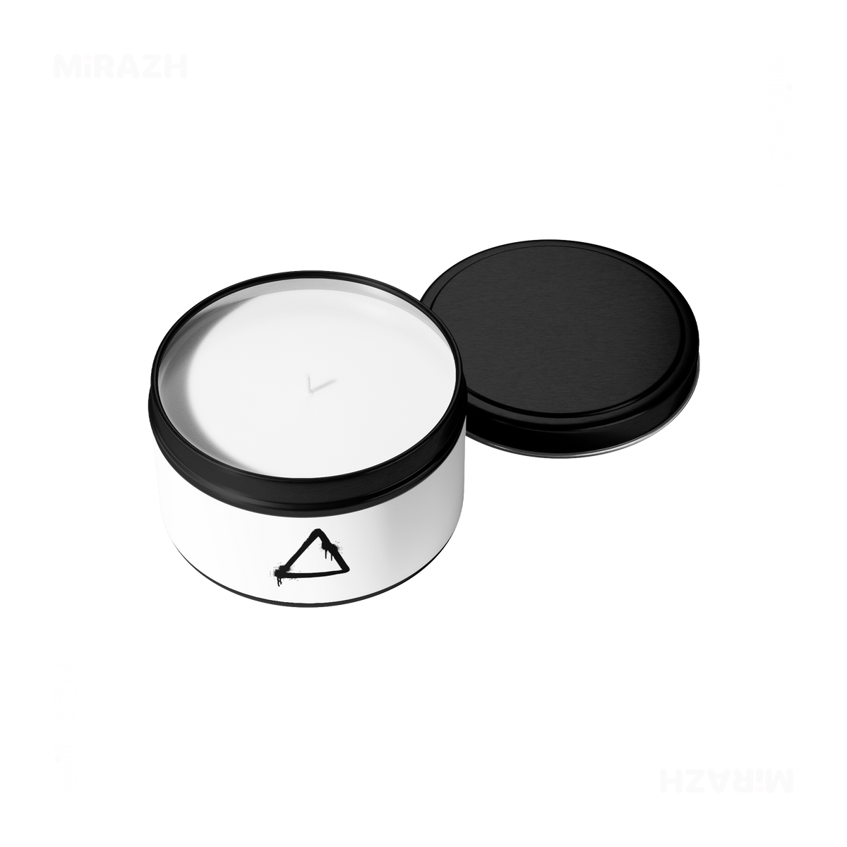 RisingTriangle Tin Candle 05 Black