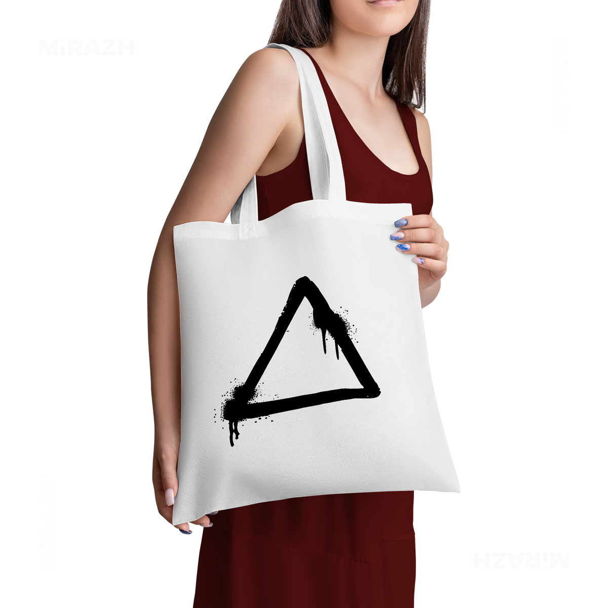 RisingTriangle Tote Bags 02 White