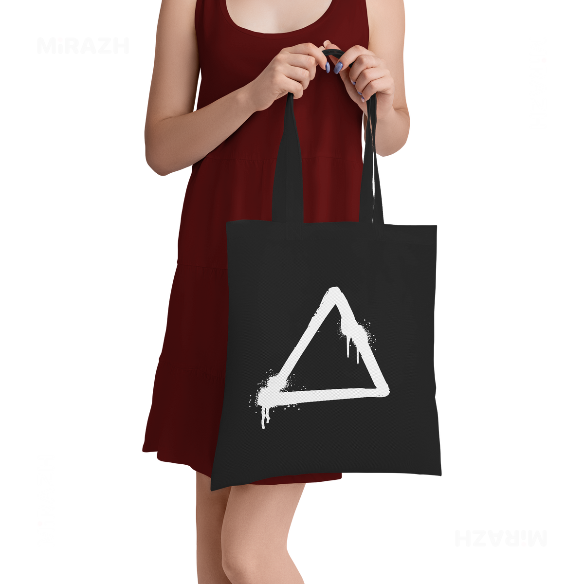 RisingTriangle Tote Bags 05 Black