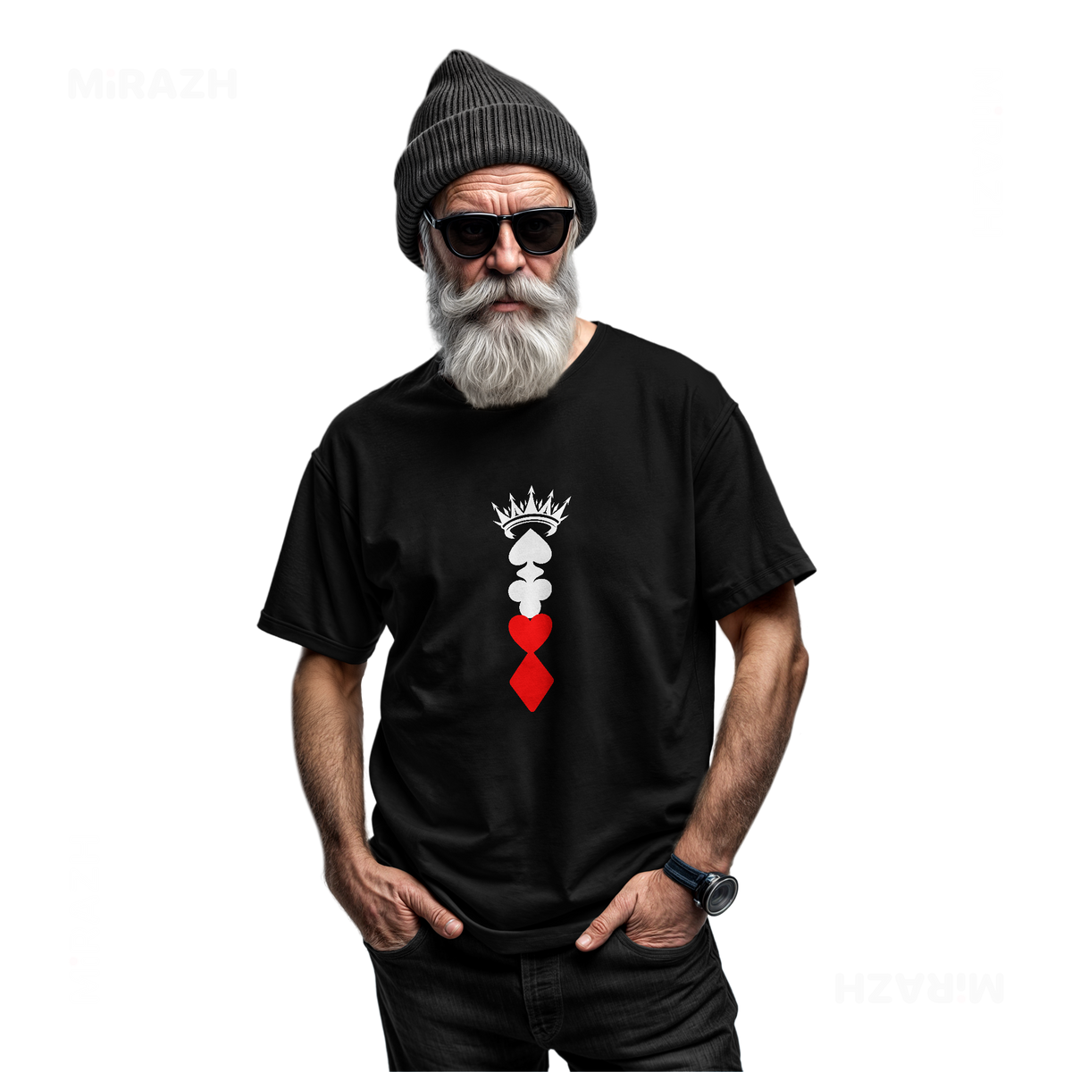 RoyalSuitStack Adult T Shirt 06 Black