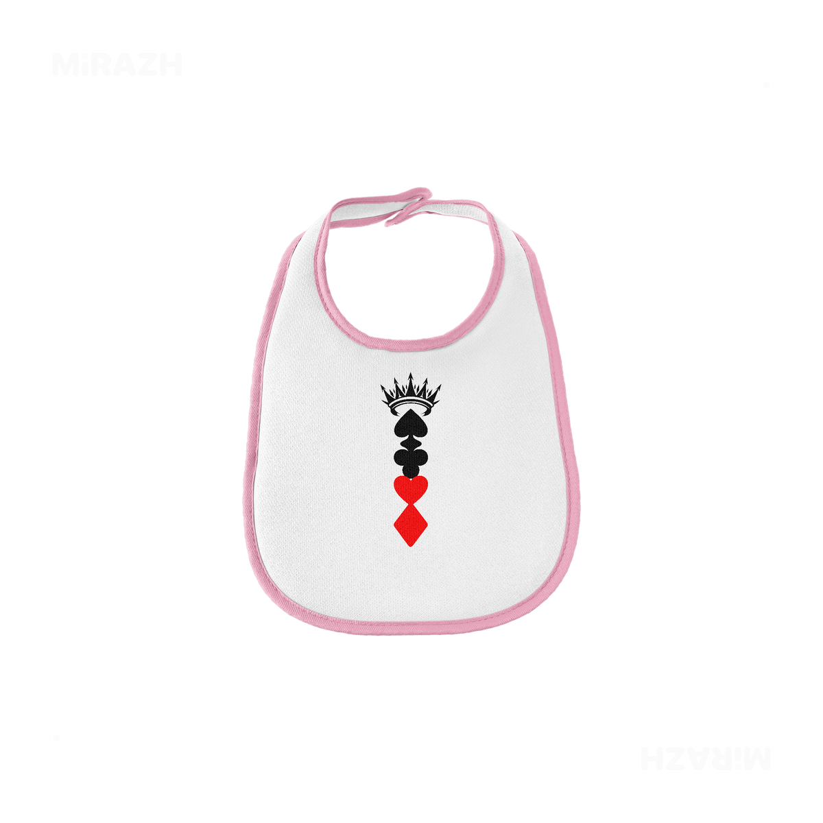 RoyalSuitStack Baby Bibs 01 White Pink