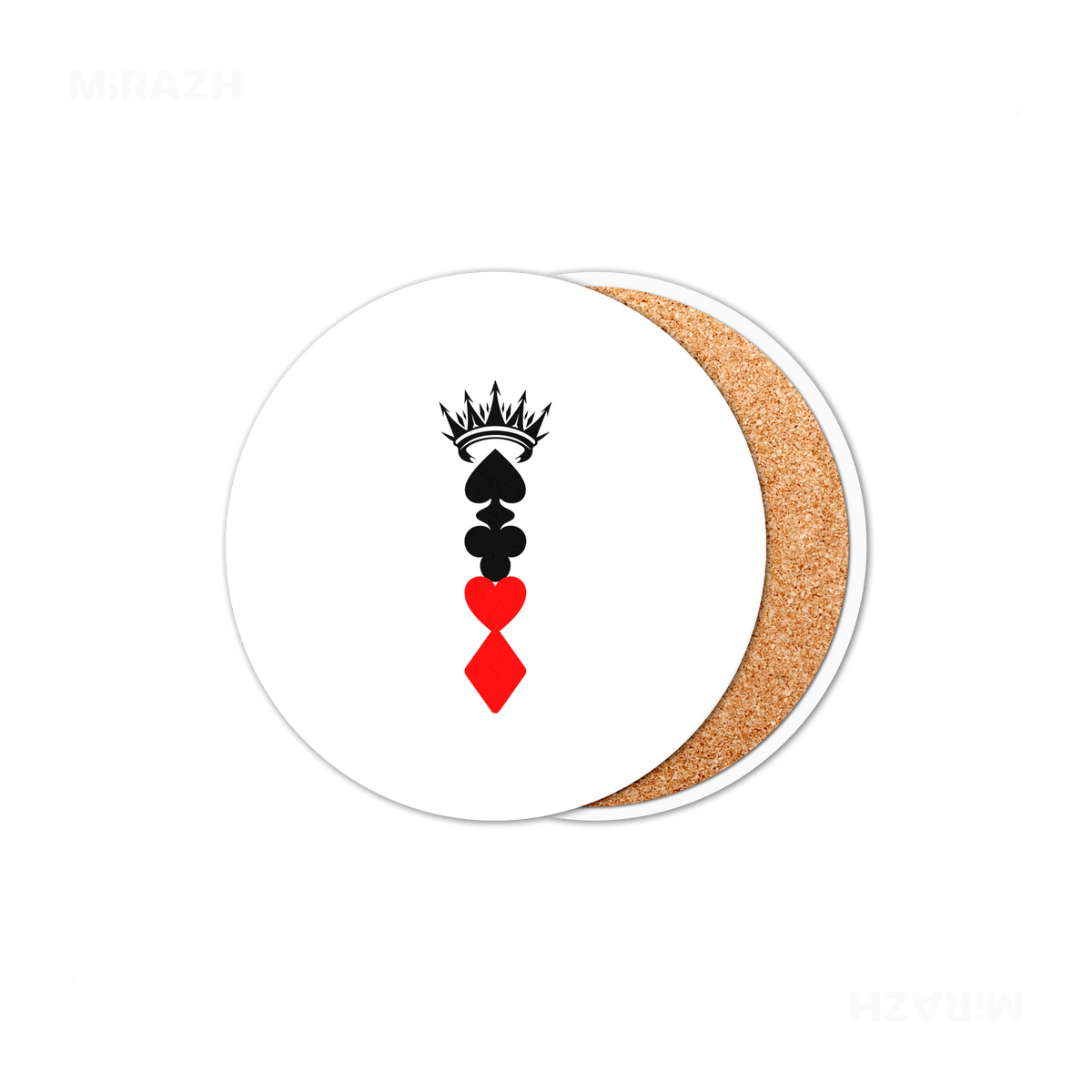 RoyalSuitStack Ceramic Coaster 01 Round