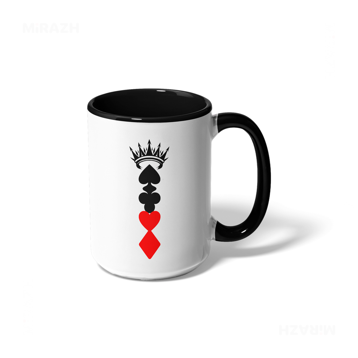 RoyalSuitStack Ceramic Mug 01 White Black